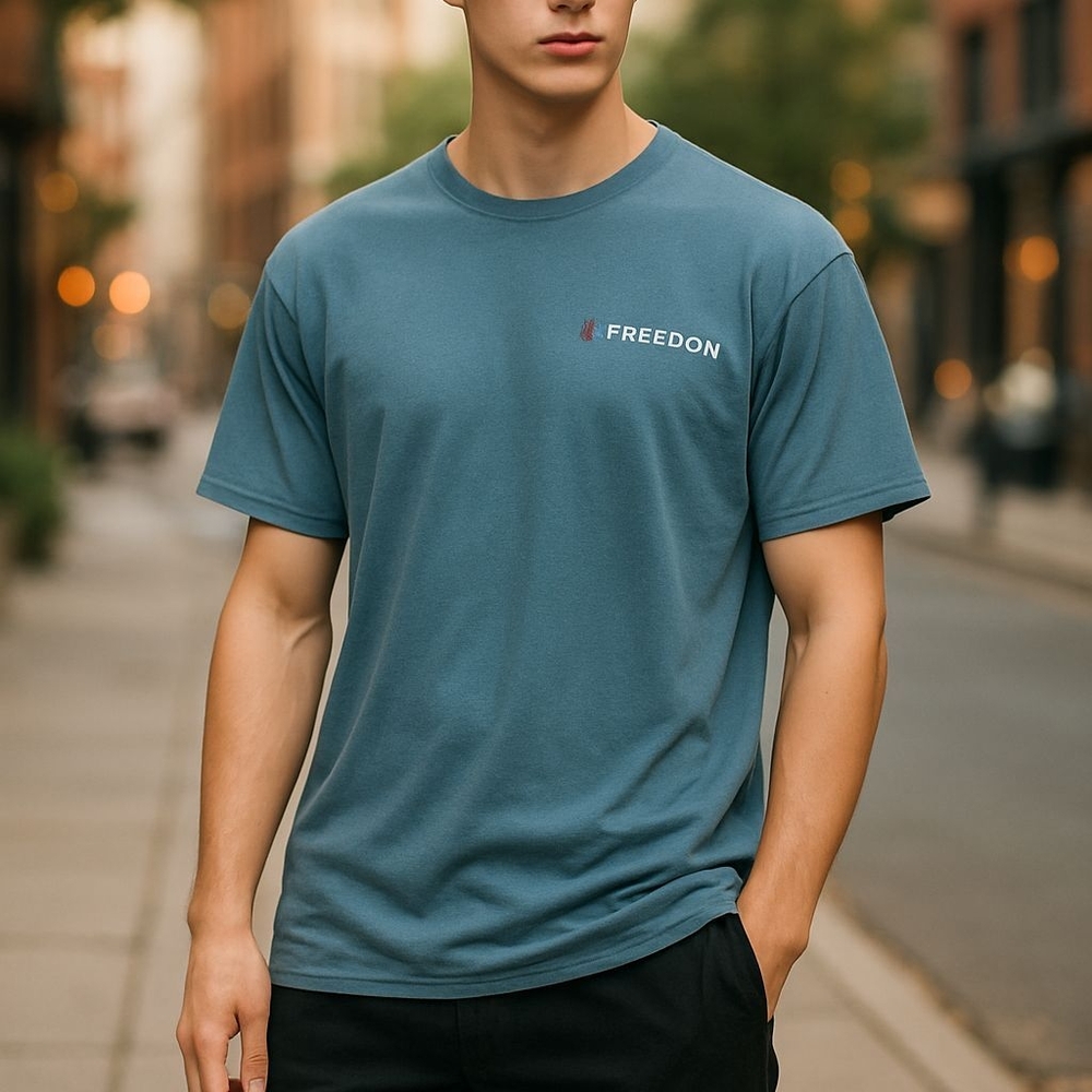 NEW WITH TAGS MENS UNDER ARMOUR 4XL FREEDOM EDITION AQUA BLUE BIG AND TALL SHIRT